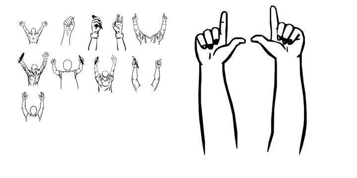 Marker Pen Unchecked Metal Arms Raised Stationery Icon Outline