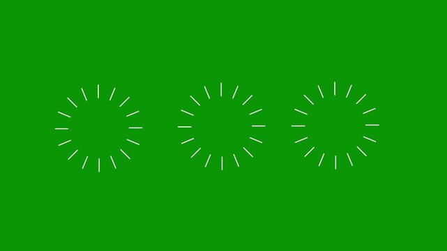 Three glowing particles emerge from green bands against black background with cinematic motion and soft focus