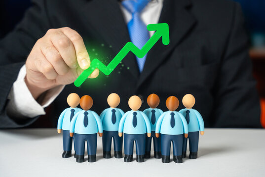 Office workers and a rising tide. Salary increases. Staff growth. Good performance. Business development.