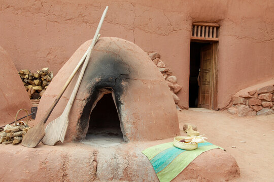 Adobe Outdoor Kiva Oven in the Southwest
