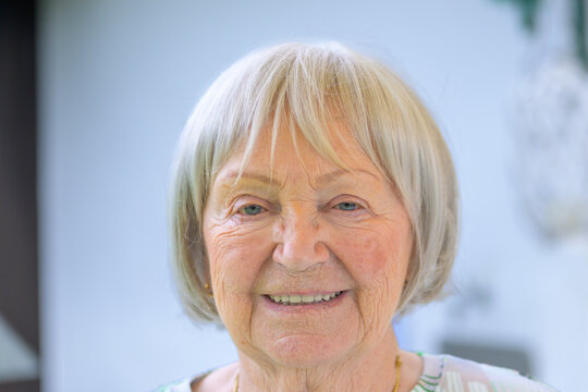 Smiling Senior Woman Closeup Portrait