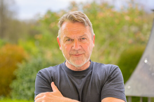 Confident Mature Man Outdoor Lifestyle