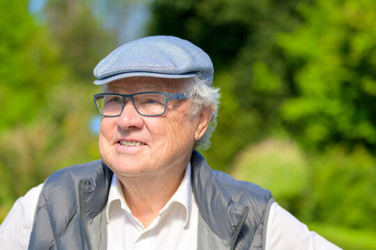 Optimistic Senior Man Outdoor Portrait