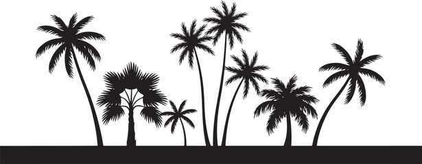 Fototapeta premium palm tree silhouettes