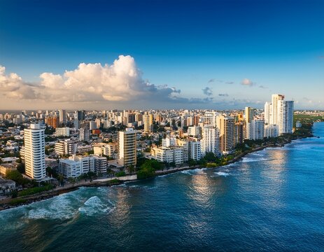 santo domingo cityscape dominican republic sunlit buildings blue sky stunning photography