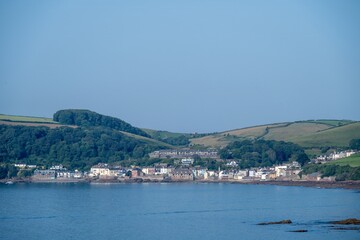 Fototapeta premium view of Kingsand and Cawsand two small villages in Cornwall England