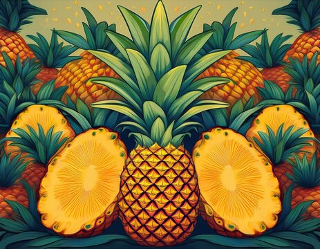 flat pinapple pattern