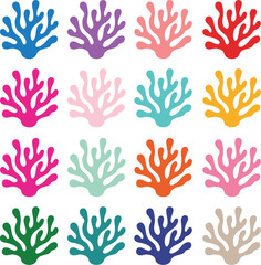 カラフルな枝を持つサンゴ礁のベクターイラスト © Hasan