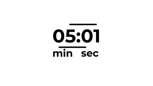 Minimalist Timer 41 minutes Countdown Display with elegant digital numbers and subtle animation for dynamic presentations