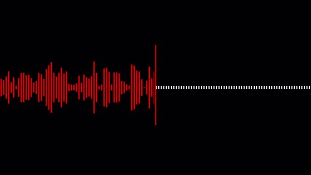 Visualization of voice record, artificial intelligence. Music equalizer, audio waves sound digital player waveform, recorder signal. on a transparent background,