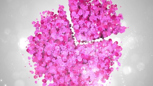 Analytics Business Graph Icon Reveal Animated with Thousands of Tiny Statistics Particles
