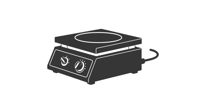 Electric hot plate with two knobs for temperature control