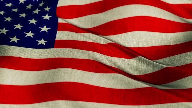 The American flag waves proudly in an endless seamless loop. Full screen 4K motion, no distractions &ndash; just pure patriotic energy and timeless symbolism.