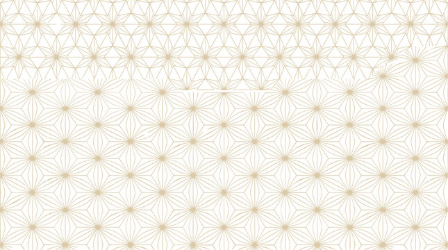 Traditional Japanese asanoha hemp leaf geometric seamless ornament pattern background design template vector illustration