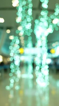 An Ethereal Display of Luminescent Light Patterns and Bokeh Effects in a Modern Airport Terminal Environment Capturing the Essence of Travel and Anticipation