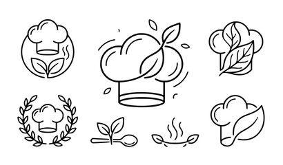 Fototapeta premium Organic Cotton Farming Outline Icon Collection with Cotton Plant Harvest Textile and Sustainable Agriculture Symbols