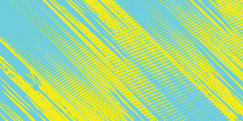 Neon green yellow background with grunge texture brush strokes. Squiggle bold smears template. Grainy bold bright brush strokes. Punk neon vector texture background. Backdrop street art design. © ROTIMAH