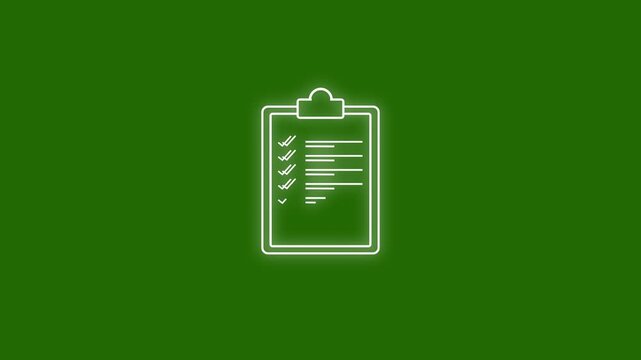 Digital checklist and approval workflow showing business document concept on the transparent background. Motion graphics of process optimization,