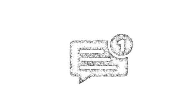 Sketch push notification icon animation - smooth progressive reveal