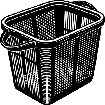 Plastic laundry basket with a durable grid design provides a functional solution for household organization and chores.