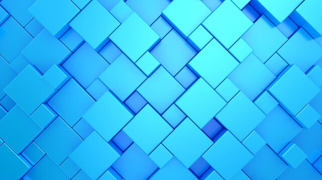 Background of Cubes. Abstract motion, loop, two color, 3d rendering, 4k resolution
