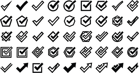 Check Mark Icons Set - Tick Symbol Collection - Approval Verification Checkbox - Modern Vector Icon Pack © Mayna