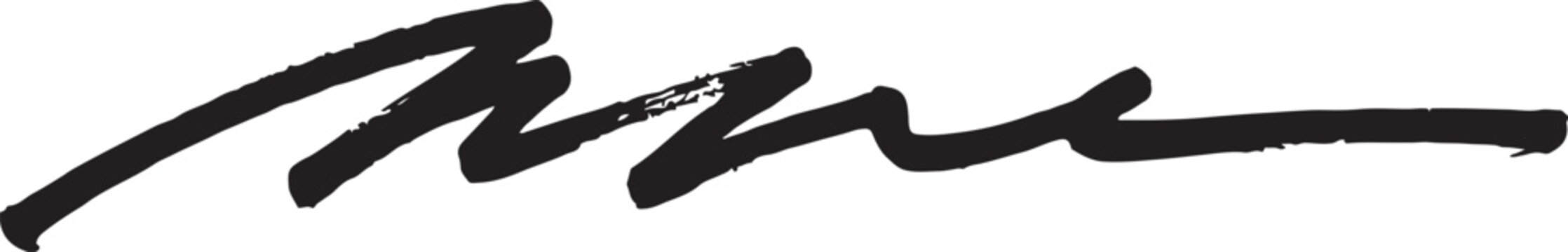 Brash stroke black color. silhouette vector