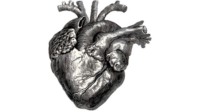 heart head isolated on white