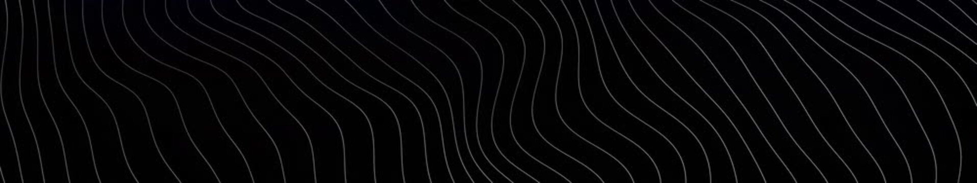 Wavy flowing white dotted lines net on black background, deep dots wave flow web motion pattern with curved flowing lines and subtle light shifts.