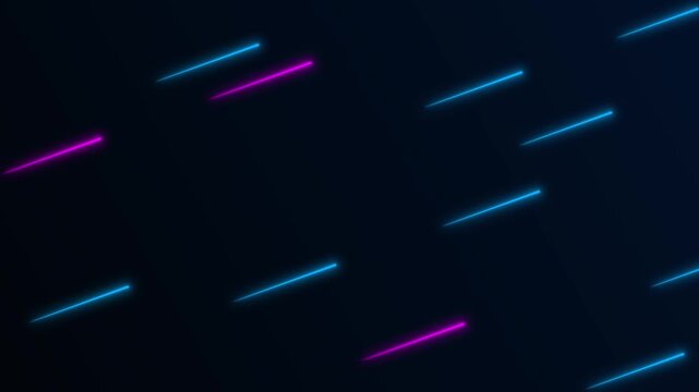 Glowing neon lines streaming across on black background. glowing neon lights streaming motion, abstract glowing neon lights blinking lines moving animation. creating a futuristic, digital, 4k video