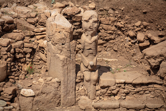 Ancient Stone Pillars at Karahantepe Archaeological Site in Sanliurfa, Turkiye &ndash; Neolithic Heritage and One of the World's Earliest Monumental Settlements
