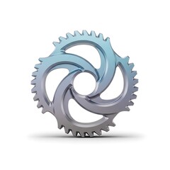 3D metallic gear icon representing industrial engineering and mechanical technology © NeuroVisual Lab