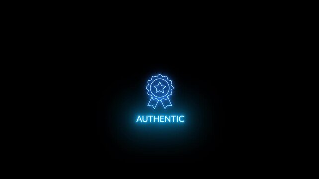 Corporate trust icons display professional reputation and reliable business values here. neon authentic icon animated.