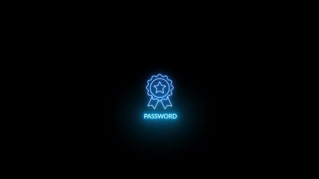 Corporate trust icons display professional reputation and reliable business values here. neon authentic or password icon animated.