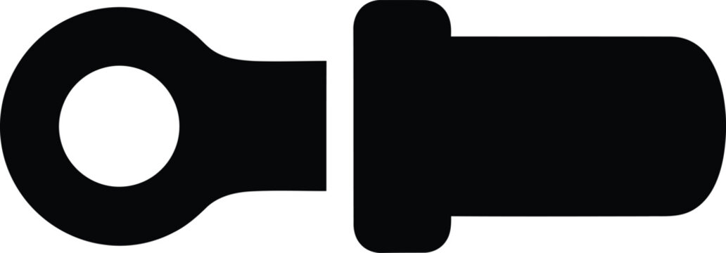 Silhouette vector mechanical piston engine component isolated graphic icon design