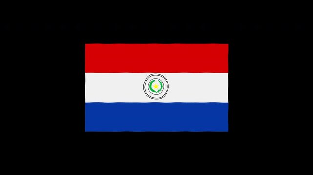 Peru Flag Waving Animation Loop Motion Graphics 4K Seamless
