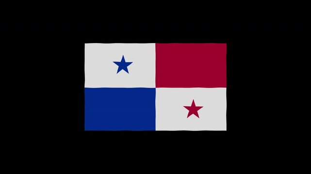 Panama flag waving animation