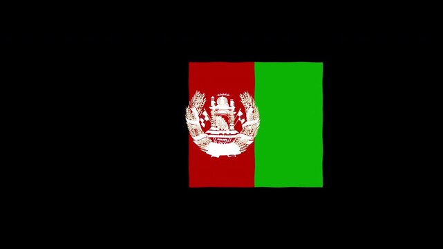 Waving Afghanistan Flag Animation