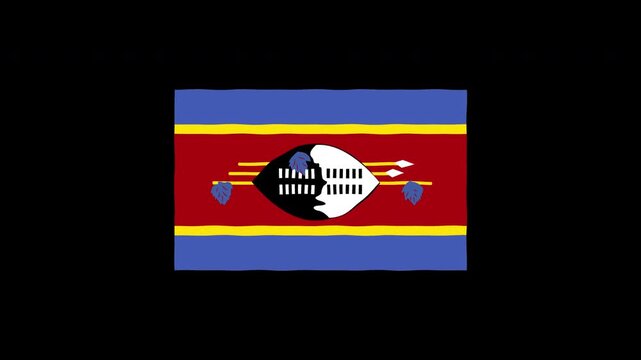 Waving Antigua and Barbuda Flag Animation Loop Motion Graphics Background