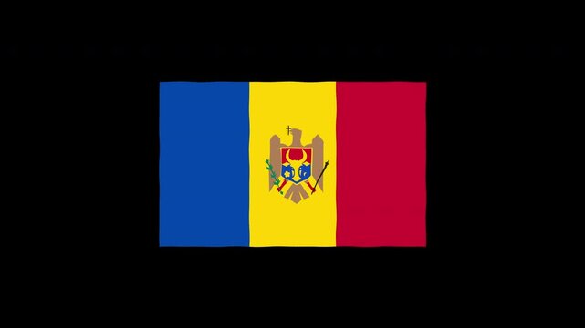 Waving Ecuador Flag Animation Motion Graphics Loop 4K Seamless