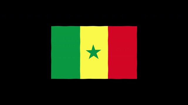 Waving Ethiopia Flag Animation Motion Graphics Loop 4K