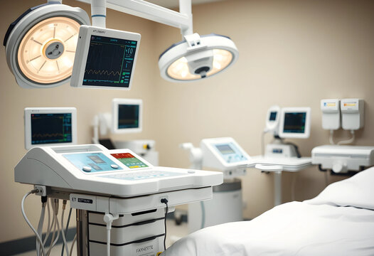 Anesthesia machine in modern operating room