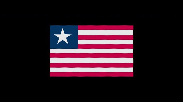 American Flag Waving Animation Loop Motion Graphics 4K Seamless