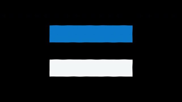 Estonia Flag Waving Animation