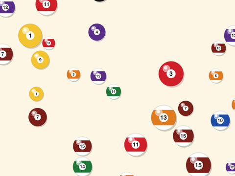 Retro Pool Ball Collection Game Background Design