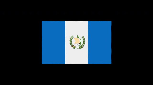 Guatemala flag waving animation