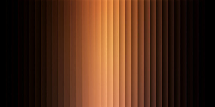 Warm rich vertical pleated abstract background with glowing amber gradient and dark 3d architectural ridges