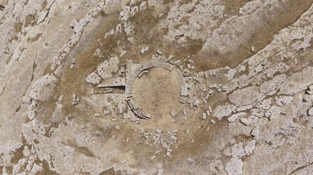 Cinematic Drone Flight Over Sogmatar Ancient City in Sanliurfa, Turkiye &ndash; Sacred Mesopotamian Archaeological Landscape from Above