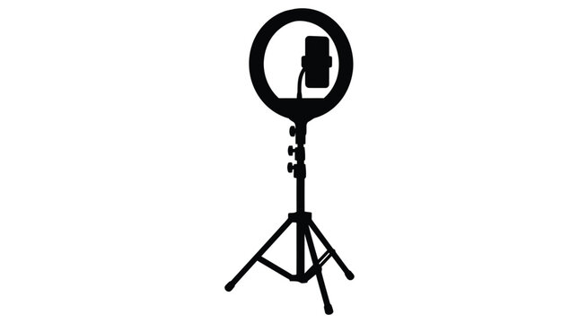 Ring Light With Stand Silhouette ringlight lighting