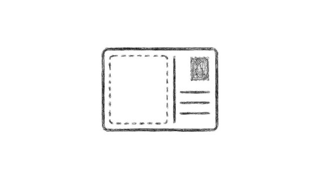 Sketch blank message area icon animation - smooth progressive reveal